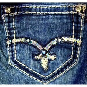 Buckle Exclusive Straight Rock Revival Jeans "Denisa" Tag Size: 29 Inseam: 34"